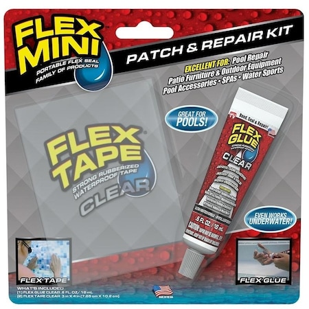 Patch And Repair Kit, Clear, 3Piece